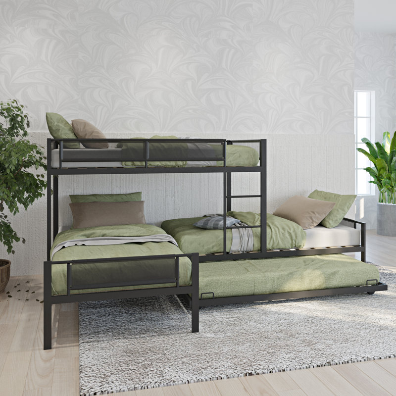 Isabelle Max Murri Twin over Twin over Twin L Shaped Bunk Beds with Trundle by Isabelle Max Wayfair
